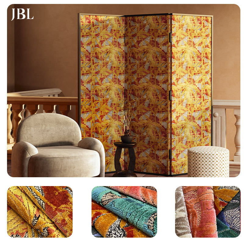 JBL kõrge kvaliteediga lõigatud sametkangas mood Uus kollektsioon Luksuslik disain Morden Style Jacquard Velvet diivanile