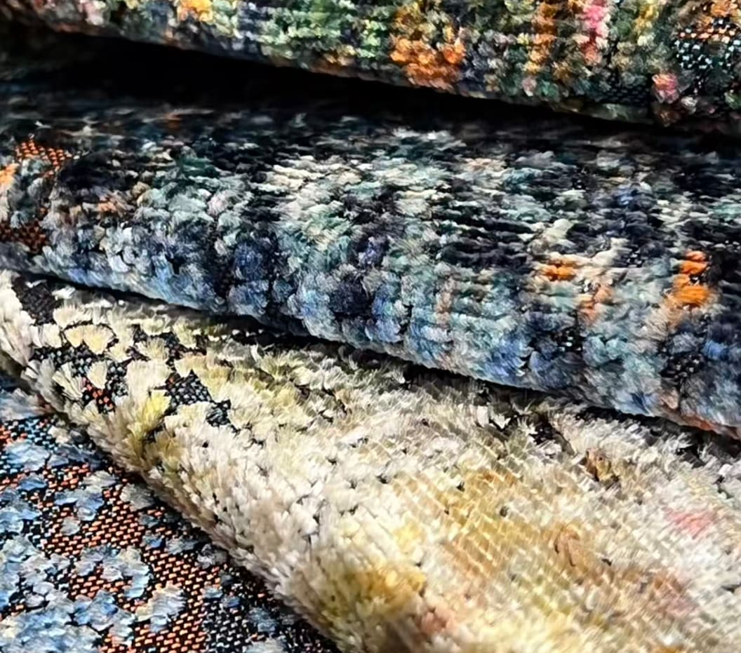 JBL Kvaliteetne Jacqurard Velvet Kangas Mood Uus kollektsioon Briljantsete värvide muster Morden Style Jacquard Velvet diivanile