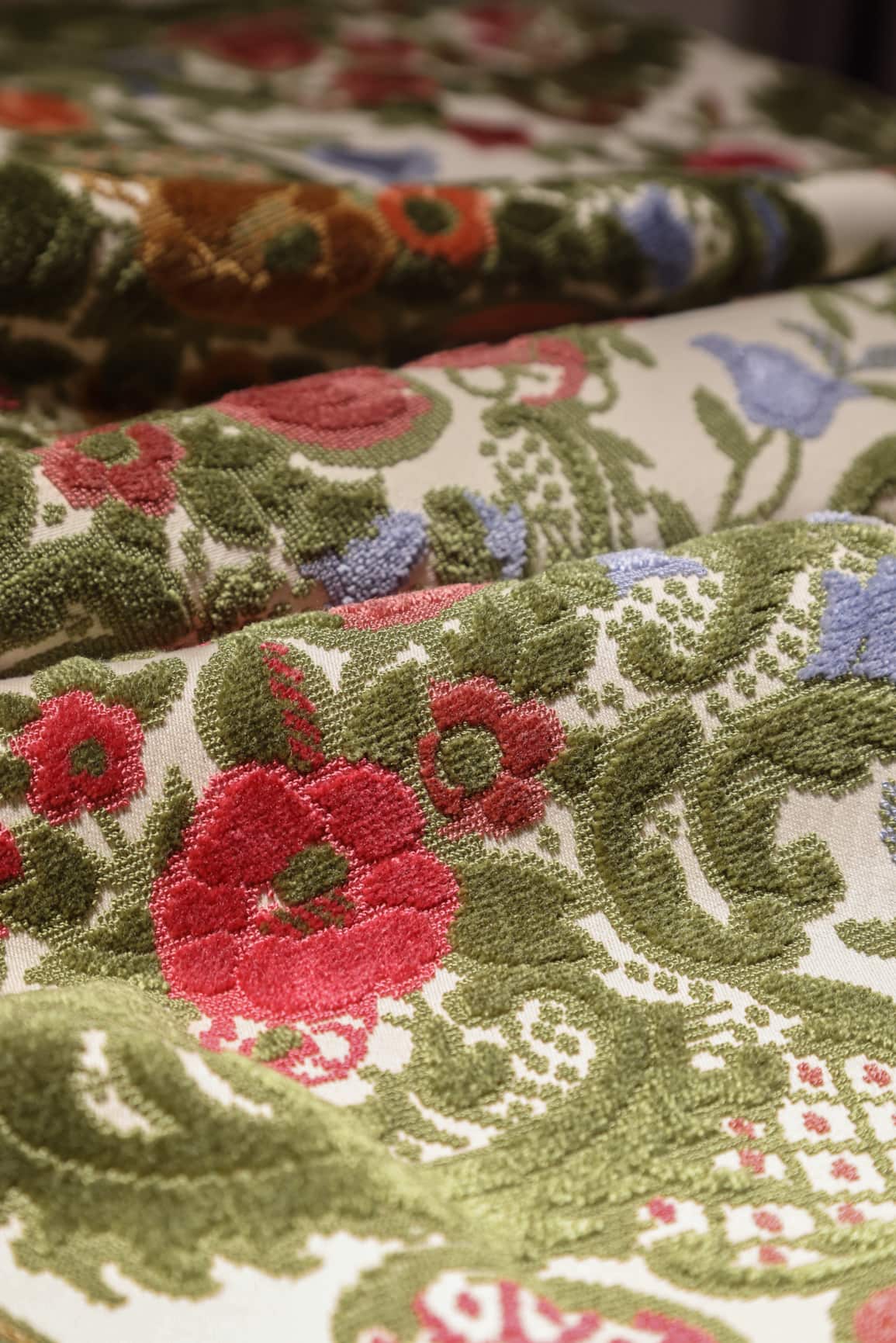 JBL Jacquard Velvet Kohandamine Värviline lilleline tasuta lõigatud karva kanga näidis Luksuslik kodutekstiil diivanile